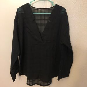 Black tunic blouse XL